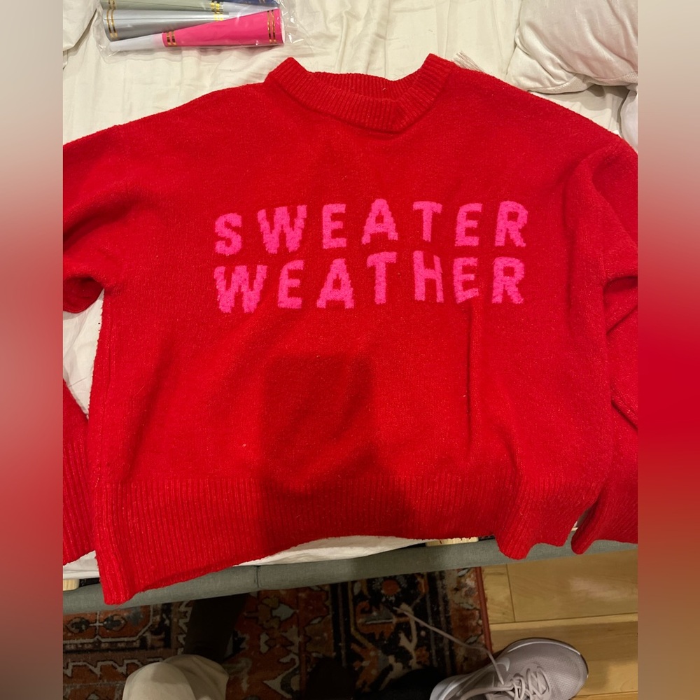 Red sweater